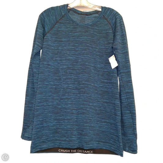 Athletic Top Long Sleeve Crewneck By Lululemon In Blue, Size: L