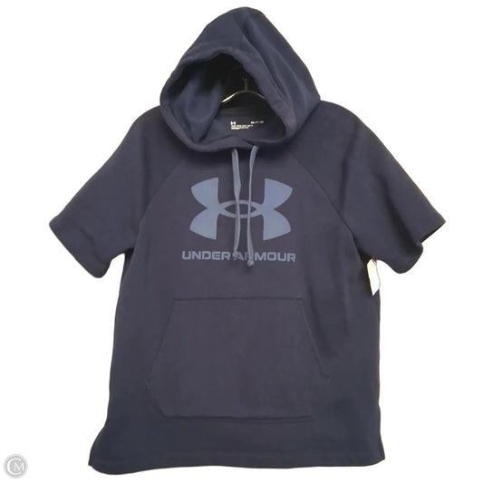 Sweatshirt Hoodie By Under Armour In Navy, Size: S