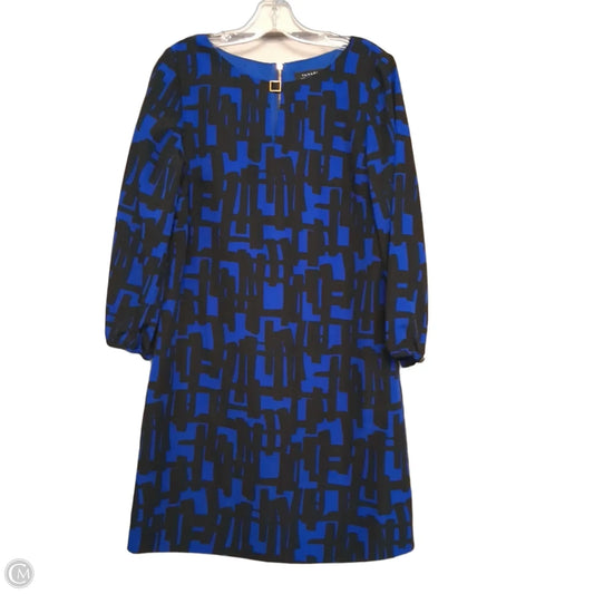 Dress Casual Midi By Tahari In Black & Blue, Size: S