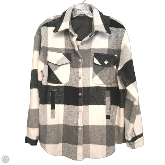 Jacket Shirt By Boutikome In Black & White, Size: S
