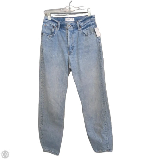 Jeans Straight By Abercrombie And Fitch In Blue Denim, Size: 4