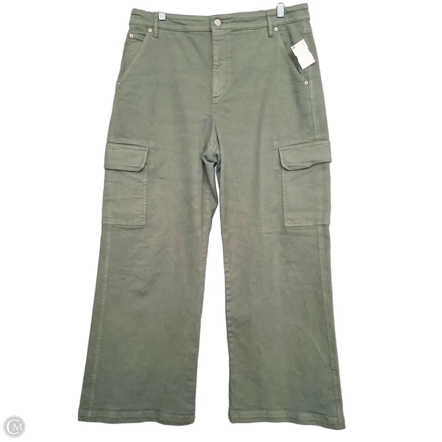 Jeans Wide Leg By Loft In Green Denim, Size: 12