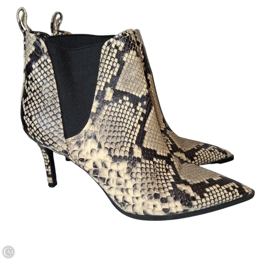 Boots Ankle Heels By Zara In Snakeskin Print, Size: 8.5