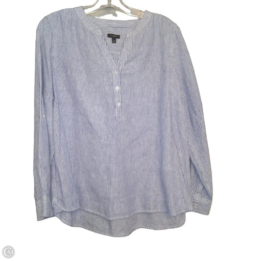 Top Long Sleeve By Talbots In Striped Pattern, Size: Lp