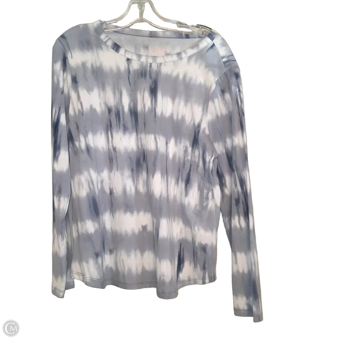 Top Long Sleeve Basic By Any Body In Grey & White, Size: M