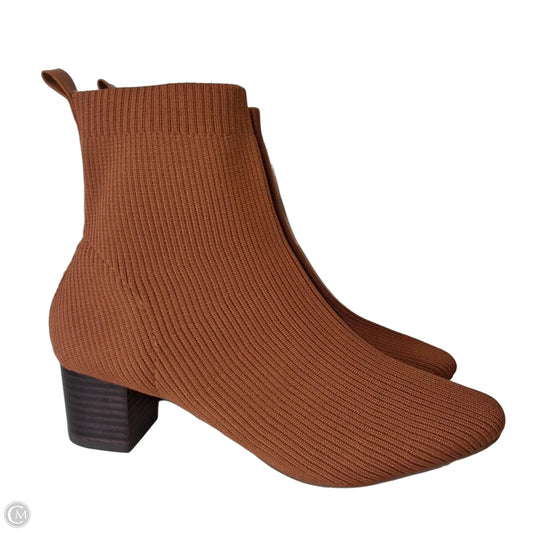 Boots Ankle Heels By Cushionaire In Brown, Size: 10