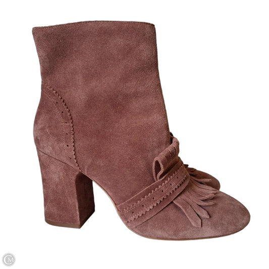 Boots Ankle Heels By Etienne Aigner In Brown, Size: 8.5