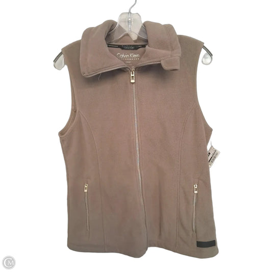 Vest Fleece By Calvin Klein In Taupe, Size: L