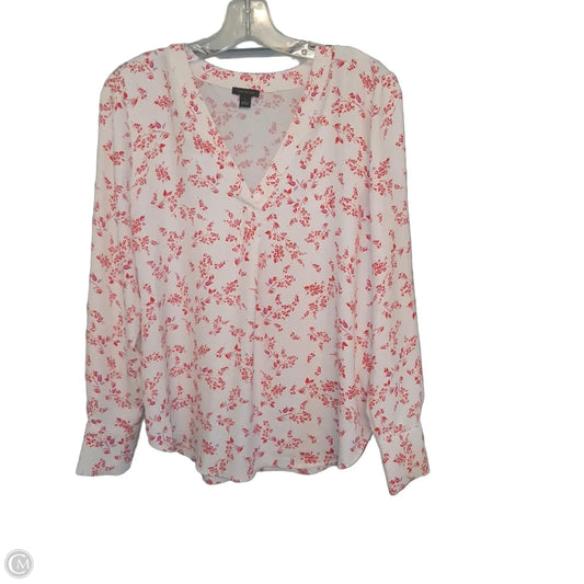 Top Long Sleeve By Ann Taylor In Floral Print, Size: S
