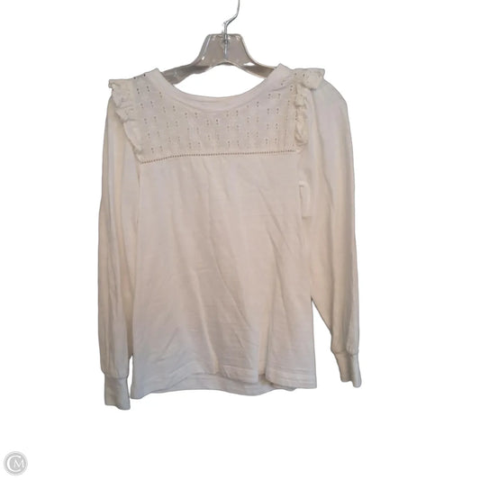 Top Long Sleeve By Loft In White, Size: Sp