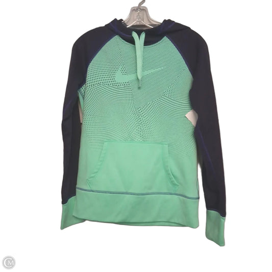 Athletic Sweatshirt Hoodie By Nike Apparel In Green & Purple, Size: S
