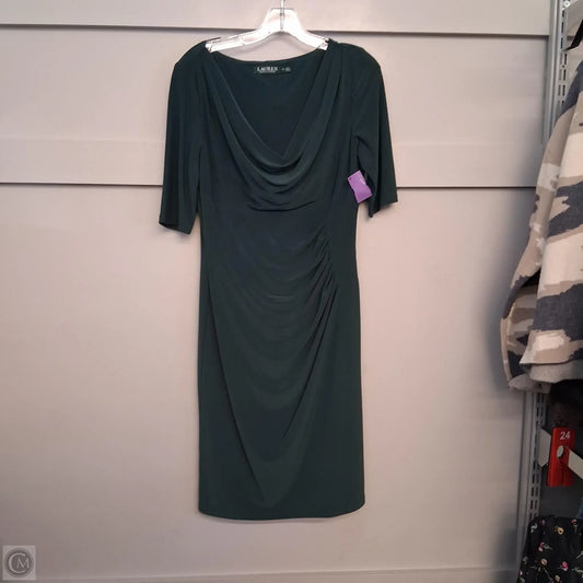 Dress Casual Midi By Lauren By Ralph Lauren In Green, Size: M