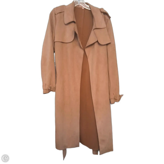 Coat Trench Coat By Philosophy In Tan, Size: L