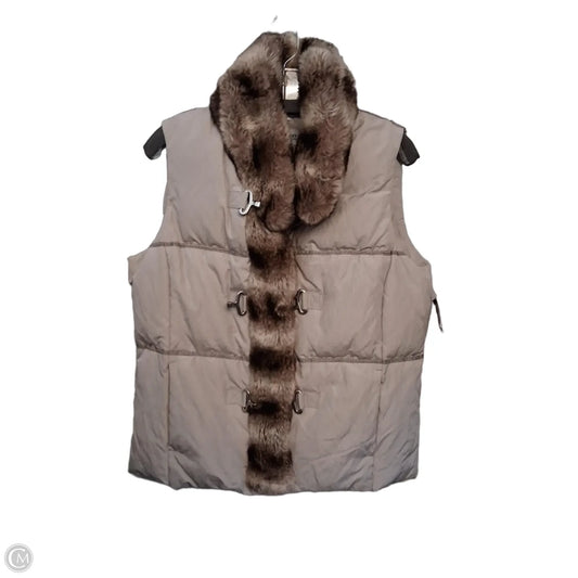 Vest Puffer & Quilted By Hilary Radley In Beige, Size: M