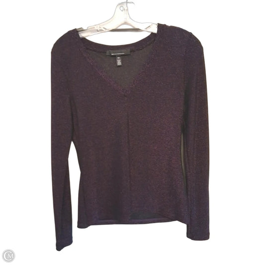 Top Long Sleeve By White House Black Market In Purple, Size: Xs