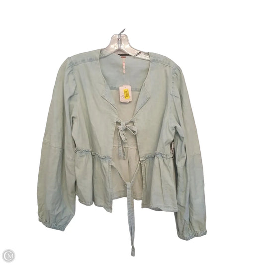Top Long Sleeve By Free People In Green, Size: S