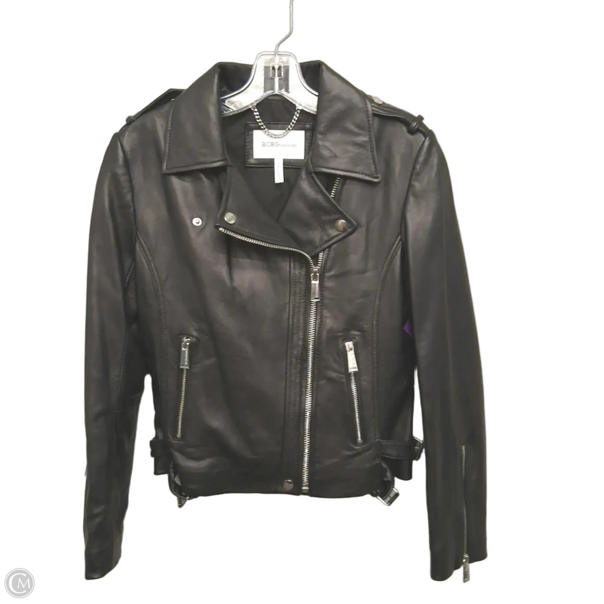 Jacket Moto By Bcbg In Black, Size: S