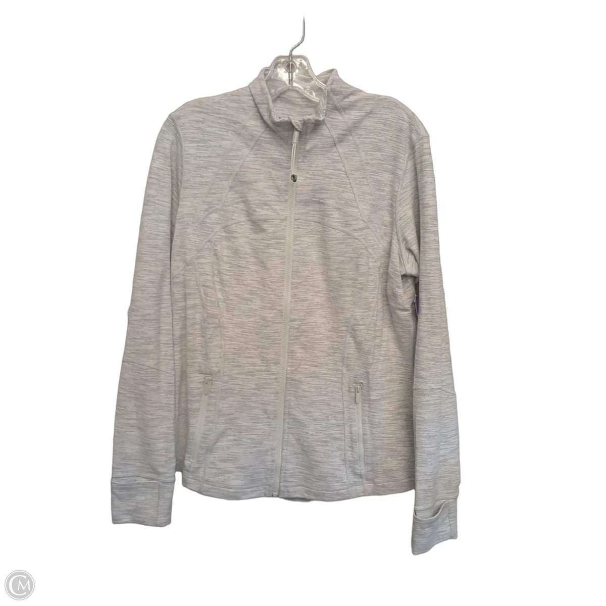 Athletic Jacket By Lululemon In Grey, Size: L