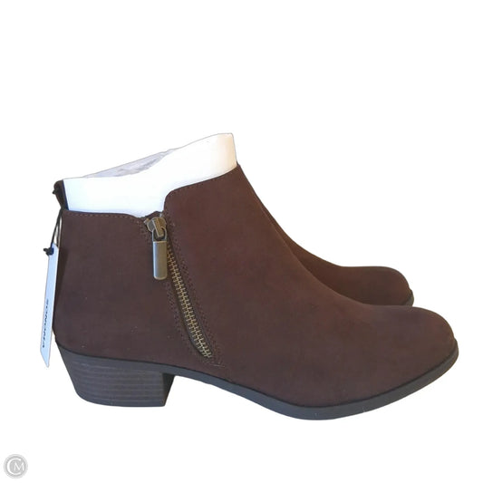Boots Ankle Heels By Sonoma In Brown, Size: 10