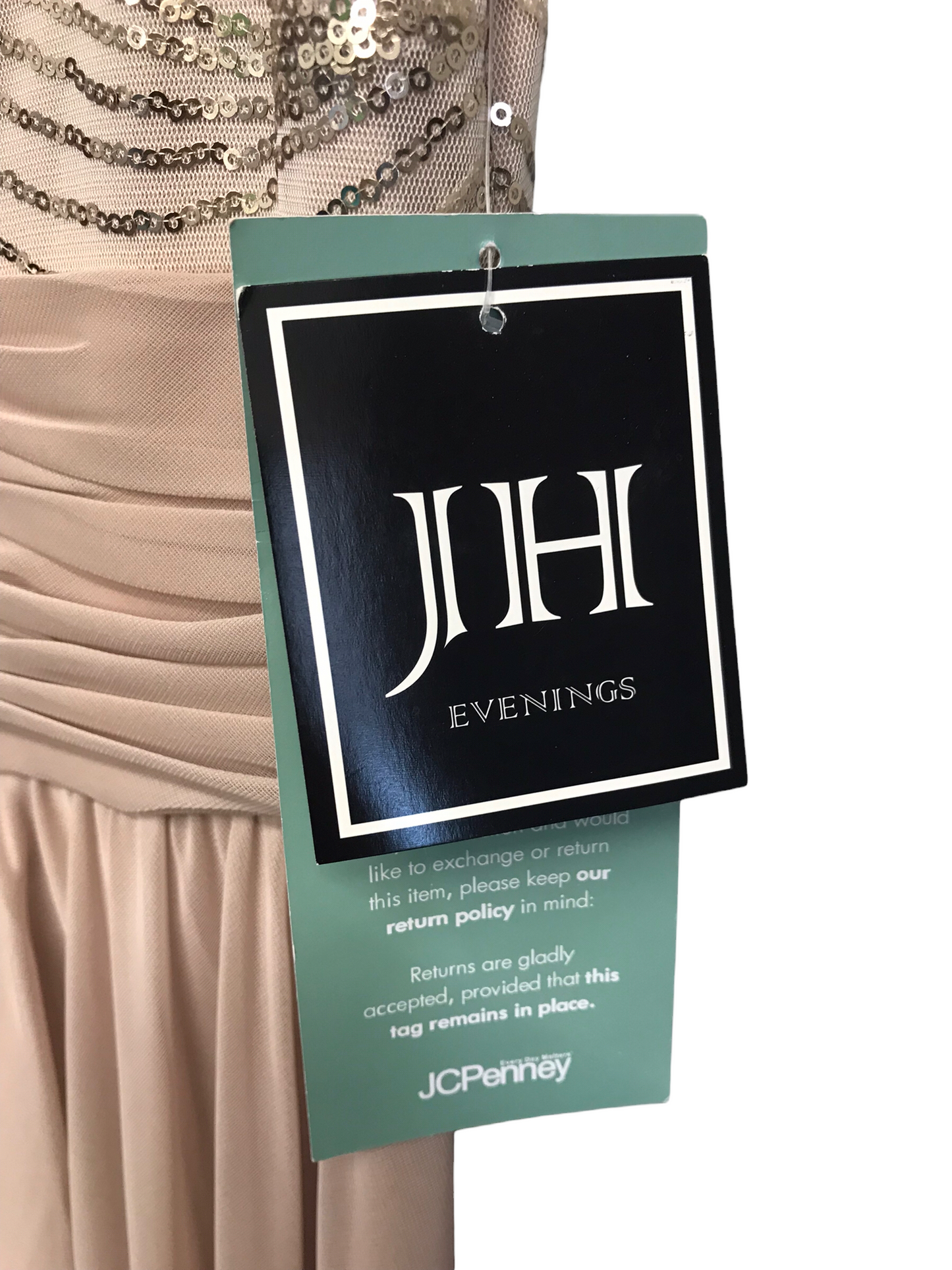 Beige Dress Party Midi By Jh Evenings Size: M