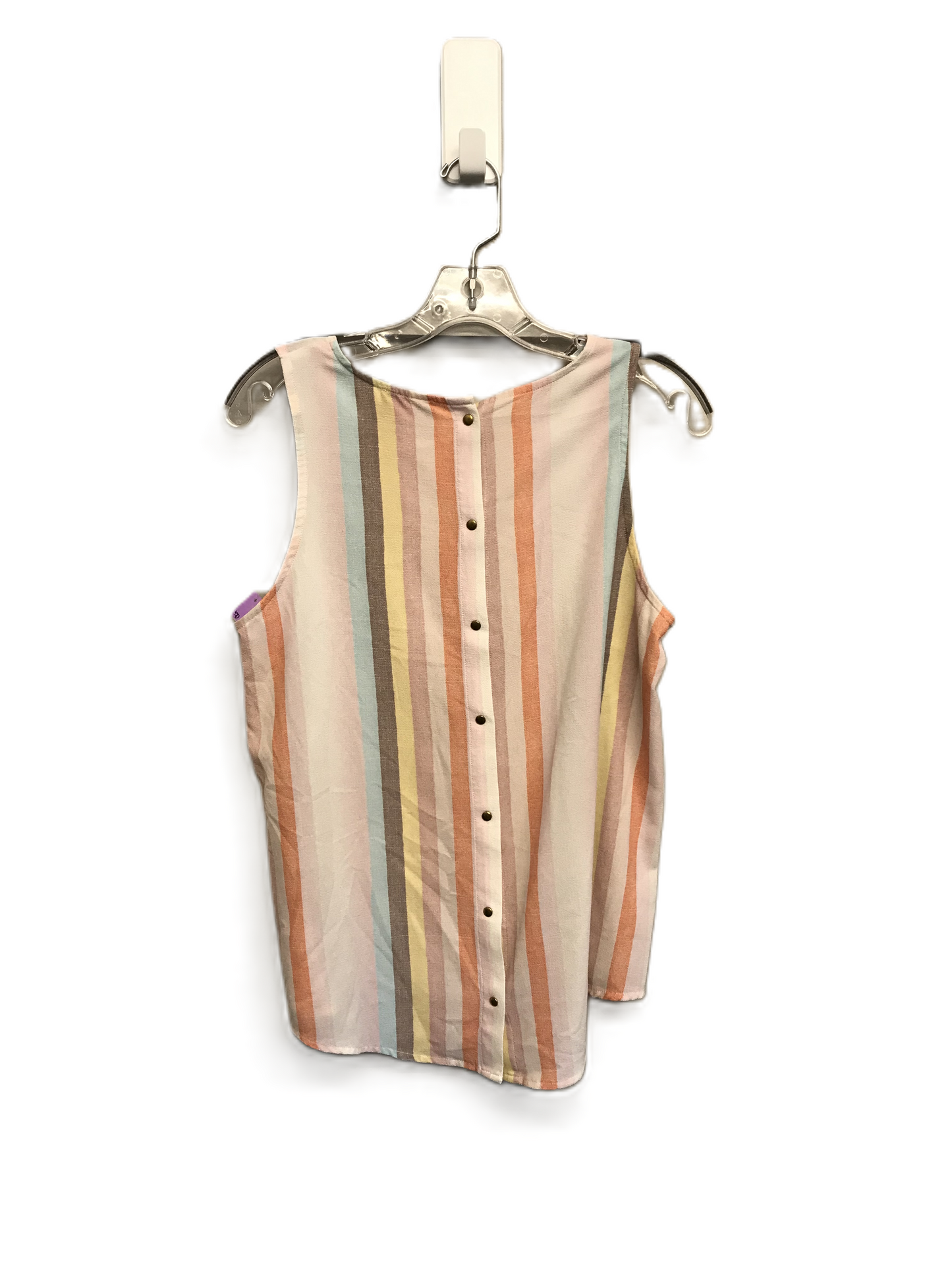 Striped Pattern Top Sleeveless By Sle Size: Xs