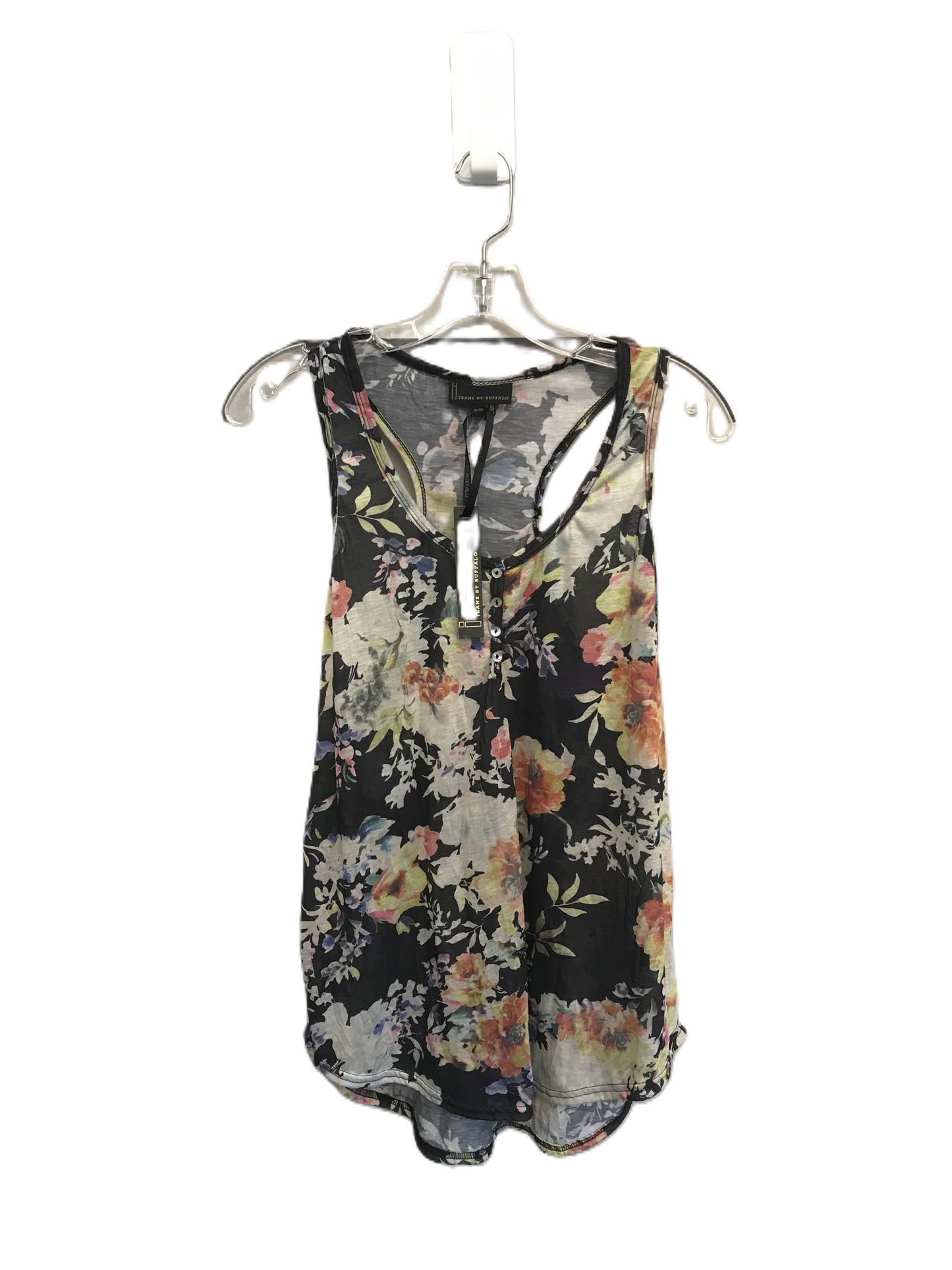 Floral Print Top Sleeveless By Jeans By Buffalo, Size: Xl