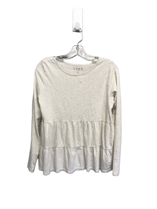 Cream Top Long Sleeve By Loft, Size: Xs