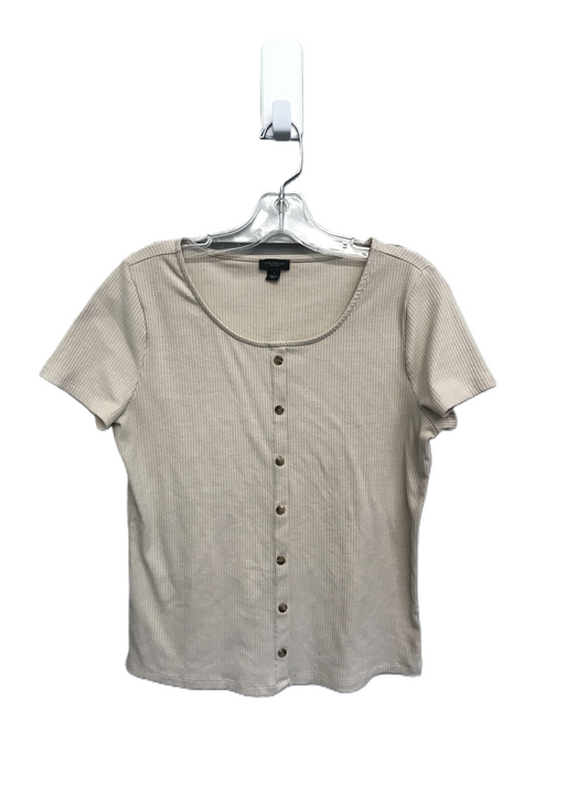 Tan Top Short Sleeve Basic By Ann Taylor, Size: S