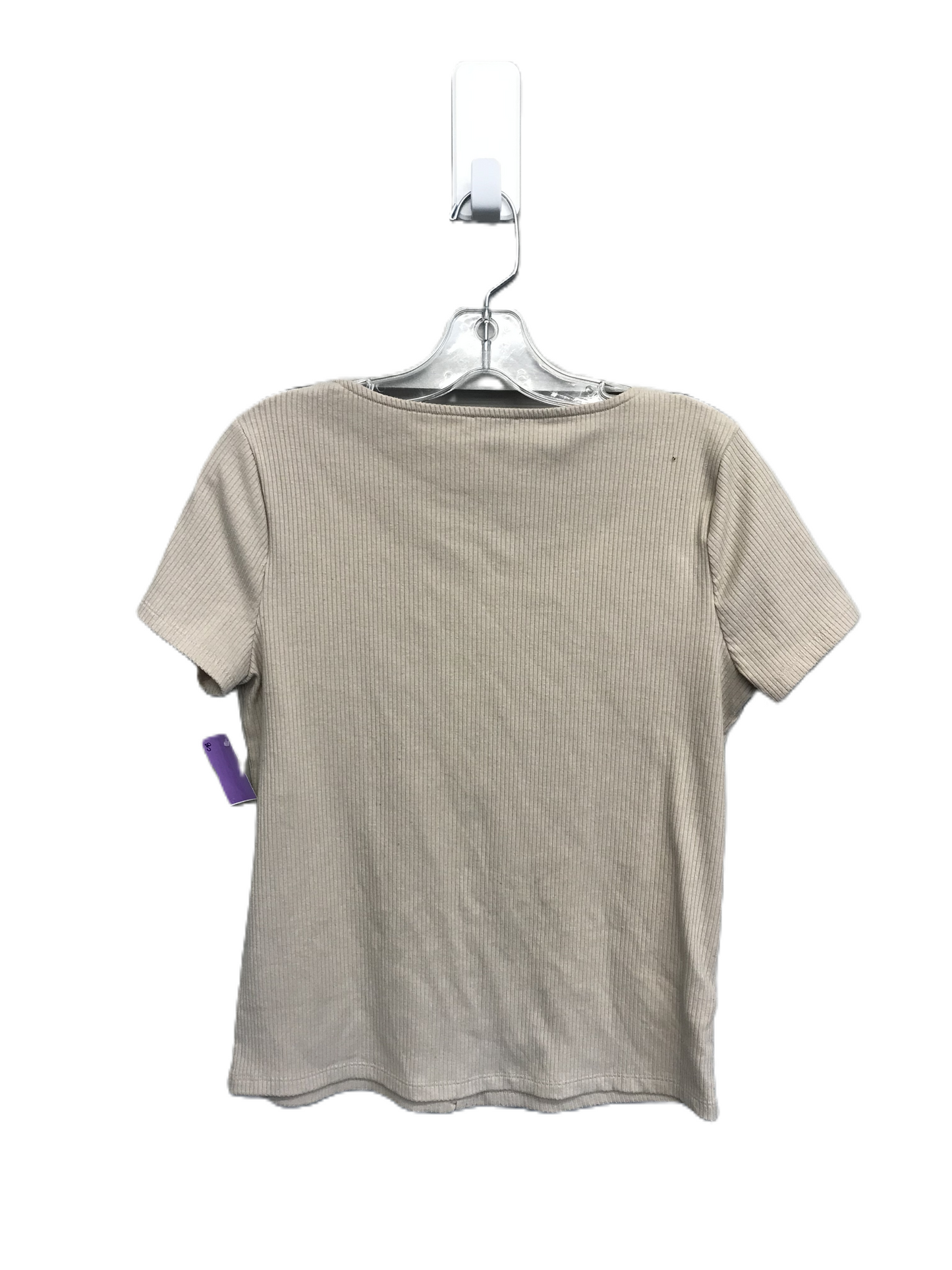 Tan Top Short Sleeve Basic By Ann Taylor, Size: S