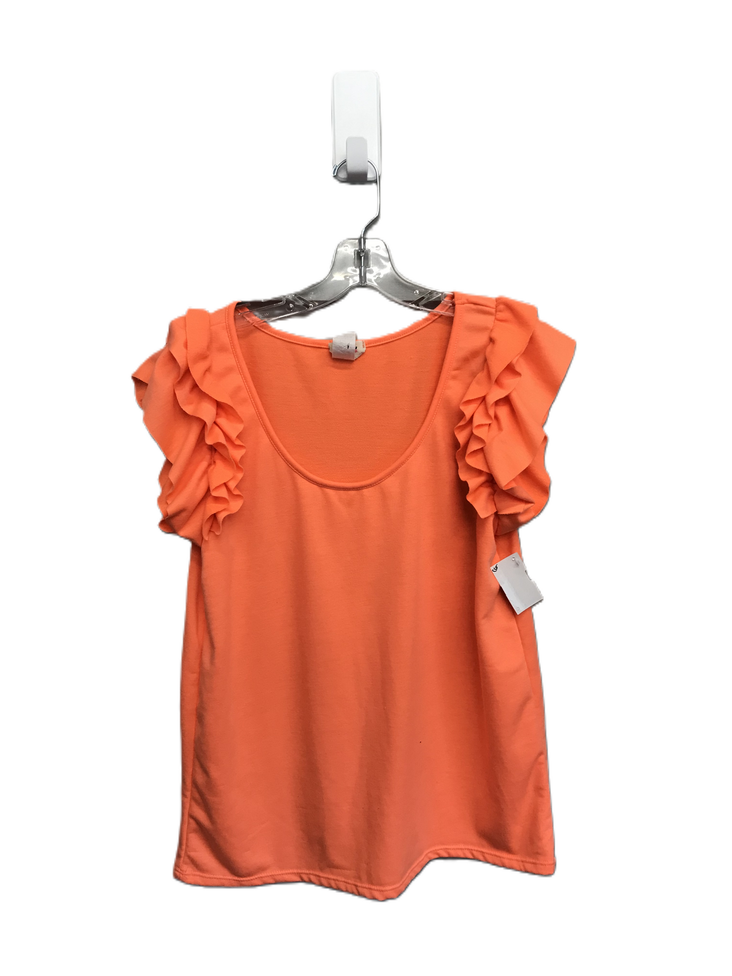 Orange Top Sleeveless By Bibi, Size: Xl