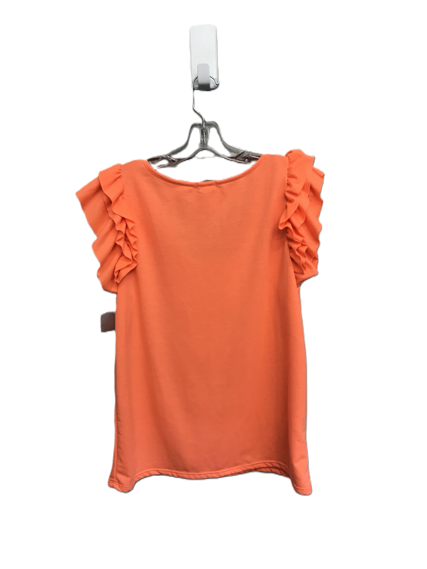 Orange Top Sleeveless By Bibi, Size: Xl