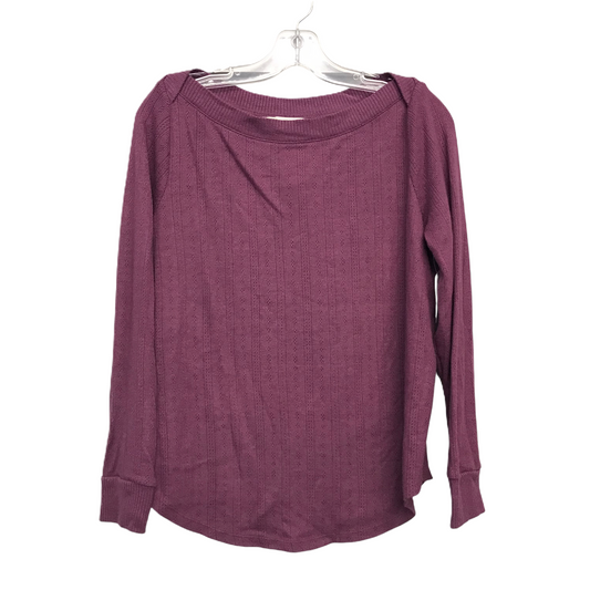 Top Long Sleeve By Loft In Purple, Size: L