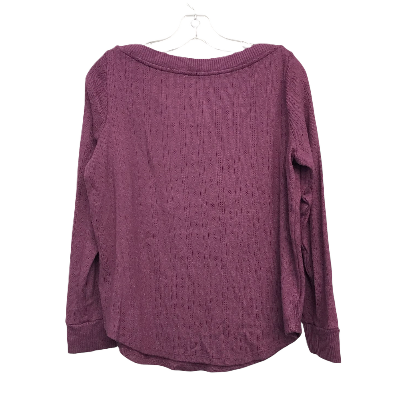 Top Long Sleeve By Loft In Purple, Size: L