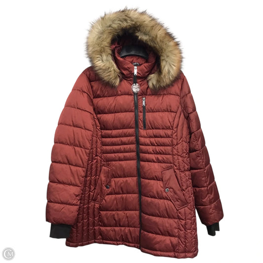 Coat Parka By Hfx In Red, Size: 1x
