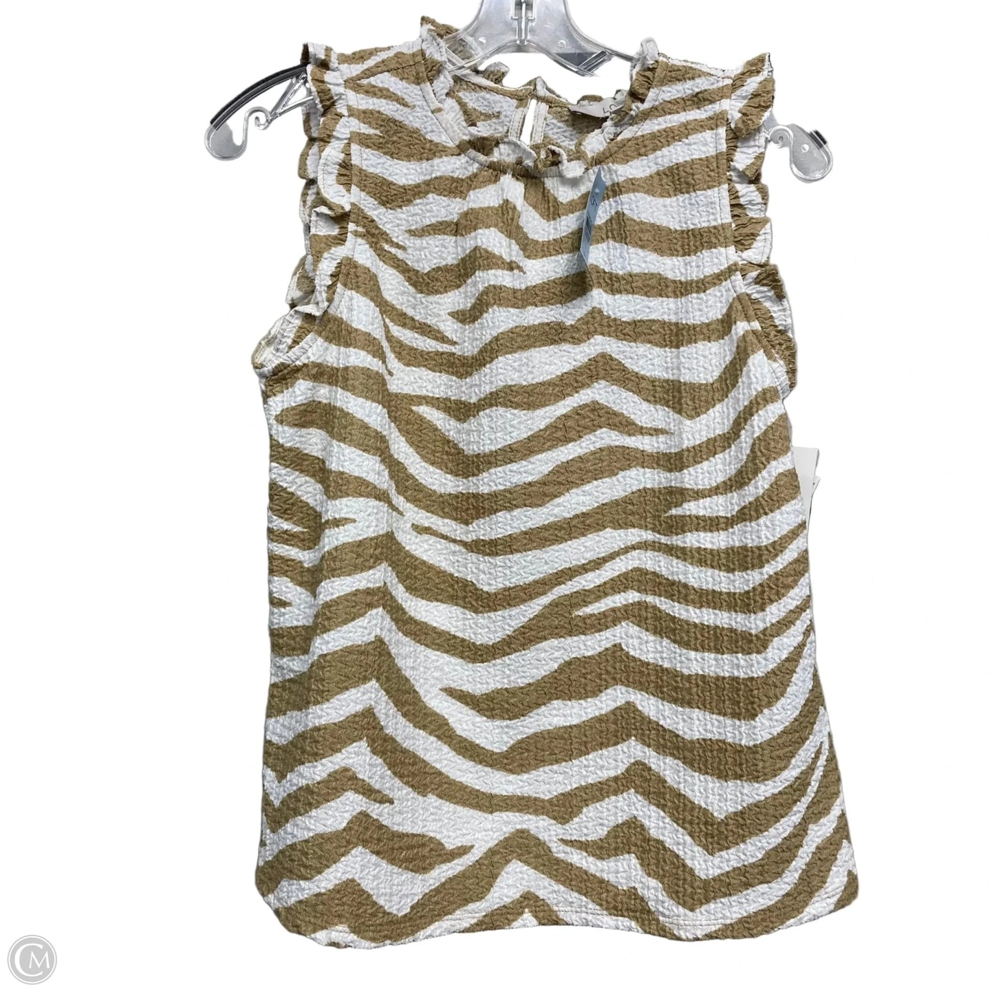Top Sleeveless By Loft In Striped Pattern, Size: S