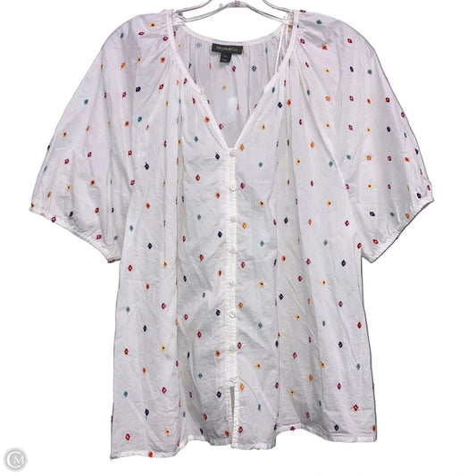 Top Short Sleeve By Style And Company In White, Size: 1x