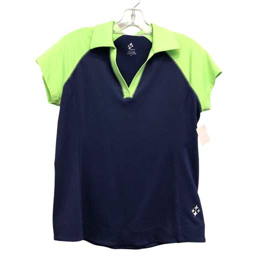 Athletic Top Ss By JOFIT In Blue & Green, Size:M