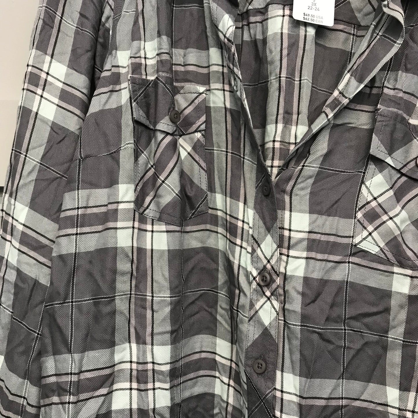 Top Ls By Torrid In Plaid Pattern, Size:3X