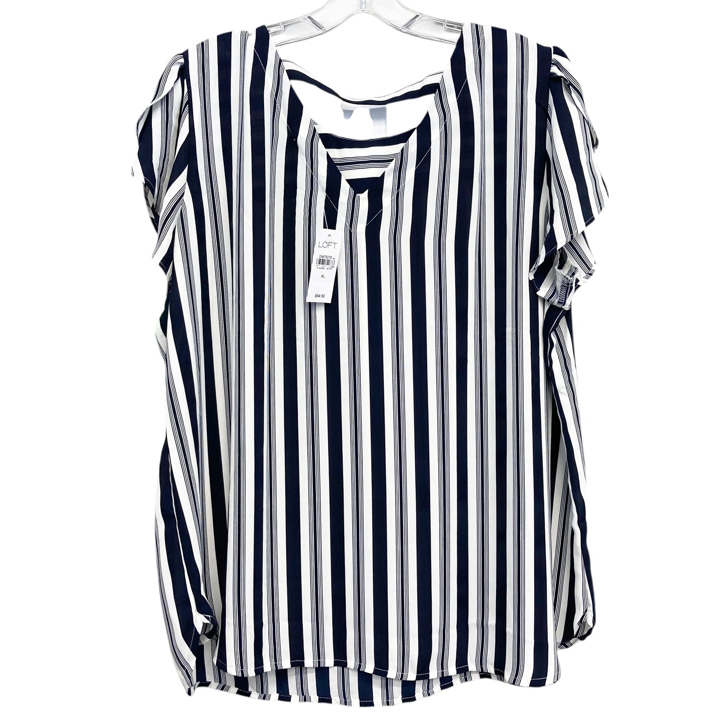Top Sleeveless By Loft In Striped Pattern, Size:Xl