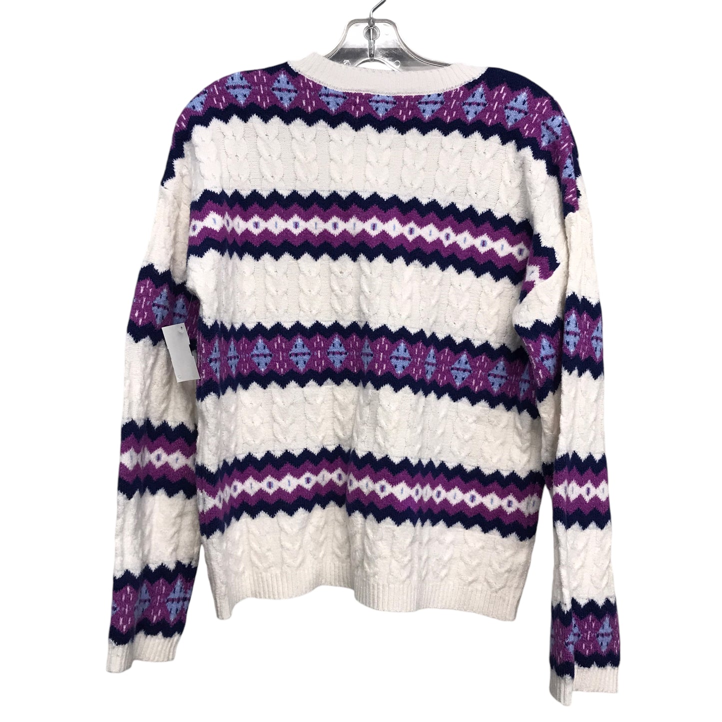 Sweater By Loft In Purple & White, Size:S