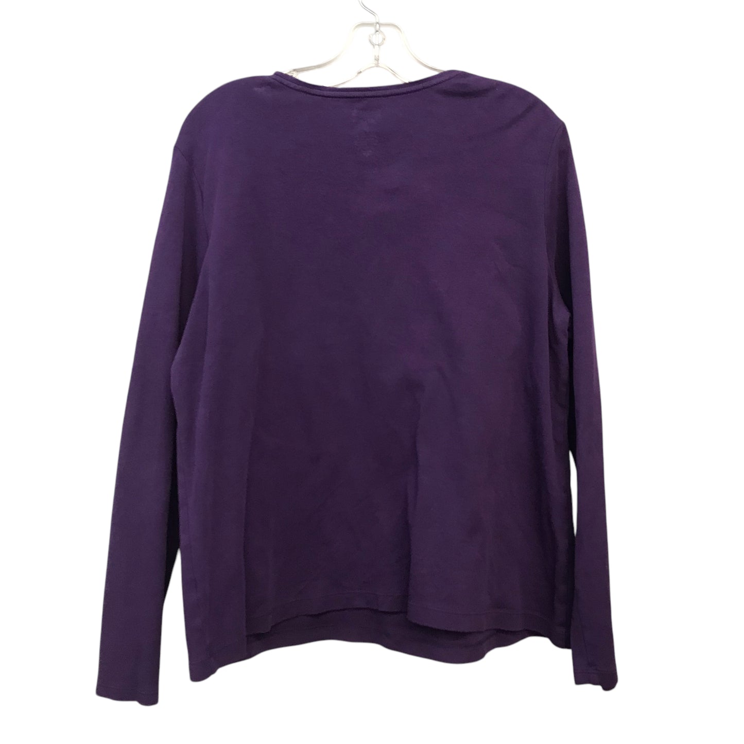 Top Ls Basic By Croft And Barrow In Purple, Size:Xl