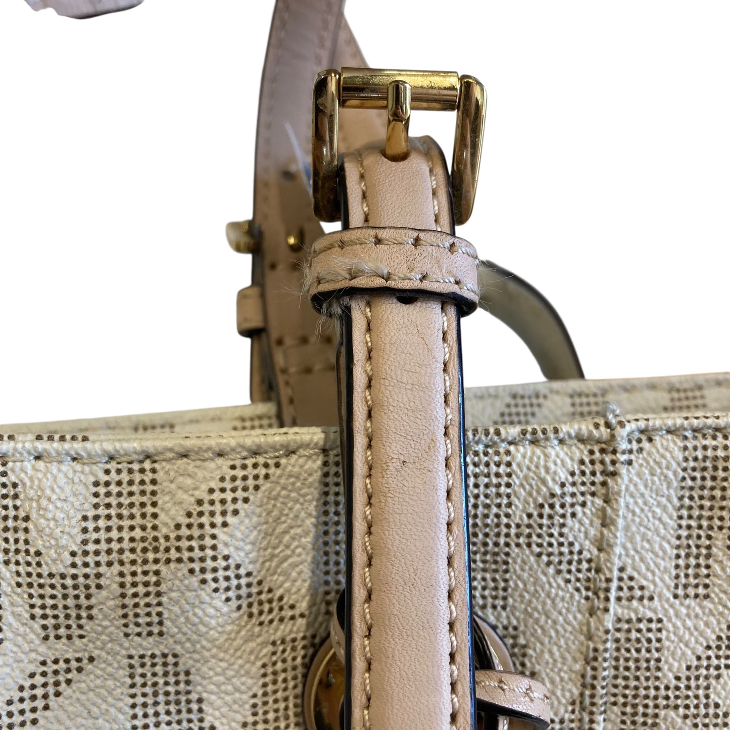 Handbag Designer By Michael Kors In Cream, Size:Medium