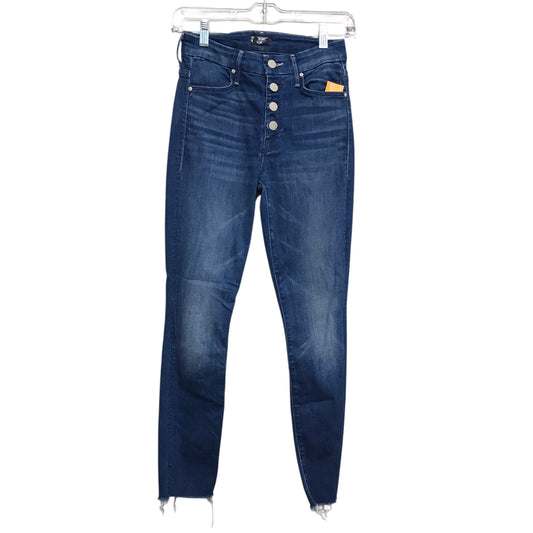 Jeans Skinny By Mother In Blue Denim, Size:0