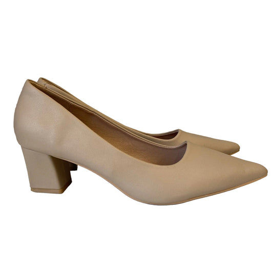 Shoes Heels Block By In Tan, Size:11