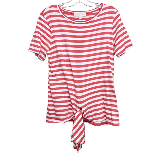 Top Ss Basic By Michael By Michael Kors In Coral, Size:L