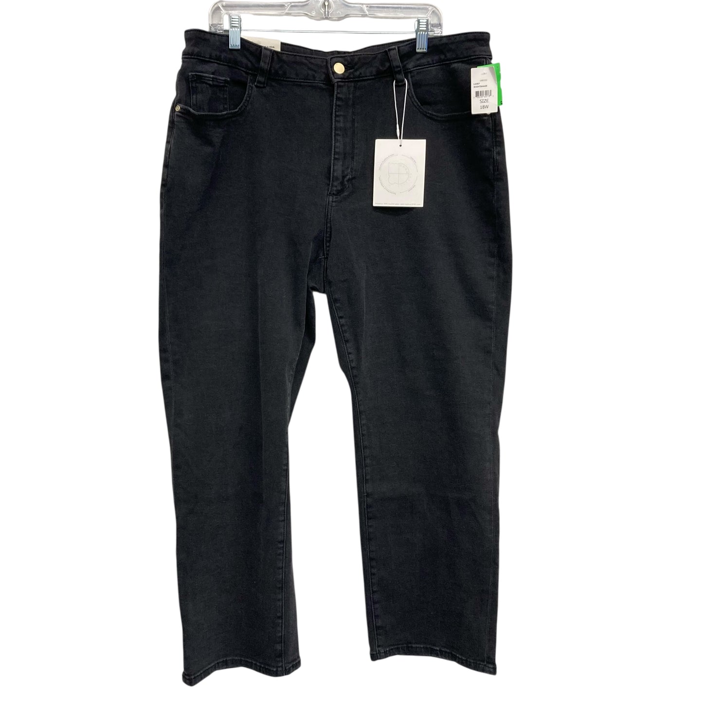 Jeans Straight By Dl1961 In Black Denim, Size:18