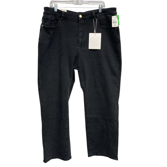 Jeans Straight By Dl1961 In Black Denim, Size:18