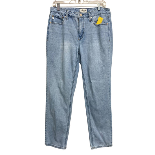 Jeans Straight By Seven 7 In Blue Denim, Size:8
