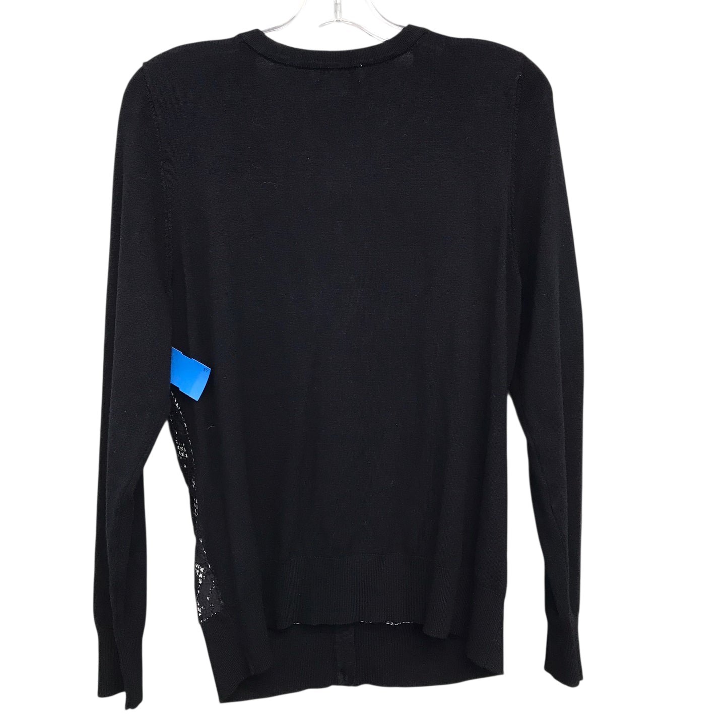 Sweater Cardigan By Charter Club In Black, Size:L