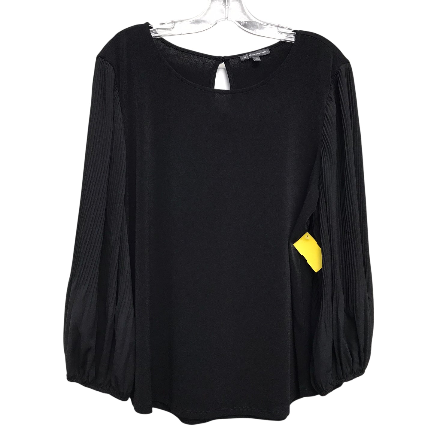 Top Ls By Adrianna Papell In Black, Size:Xl